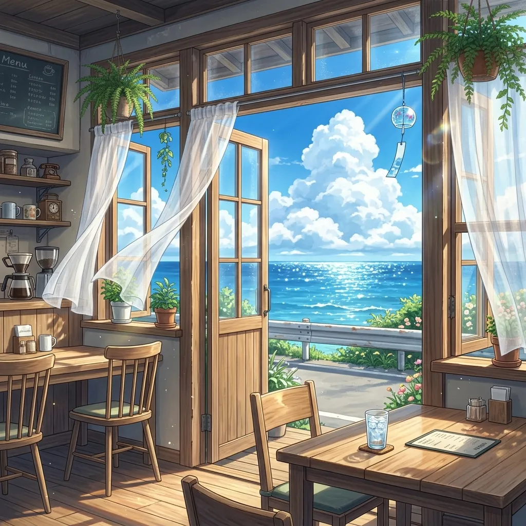 A quiet seaside cafe
