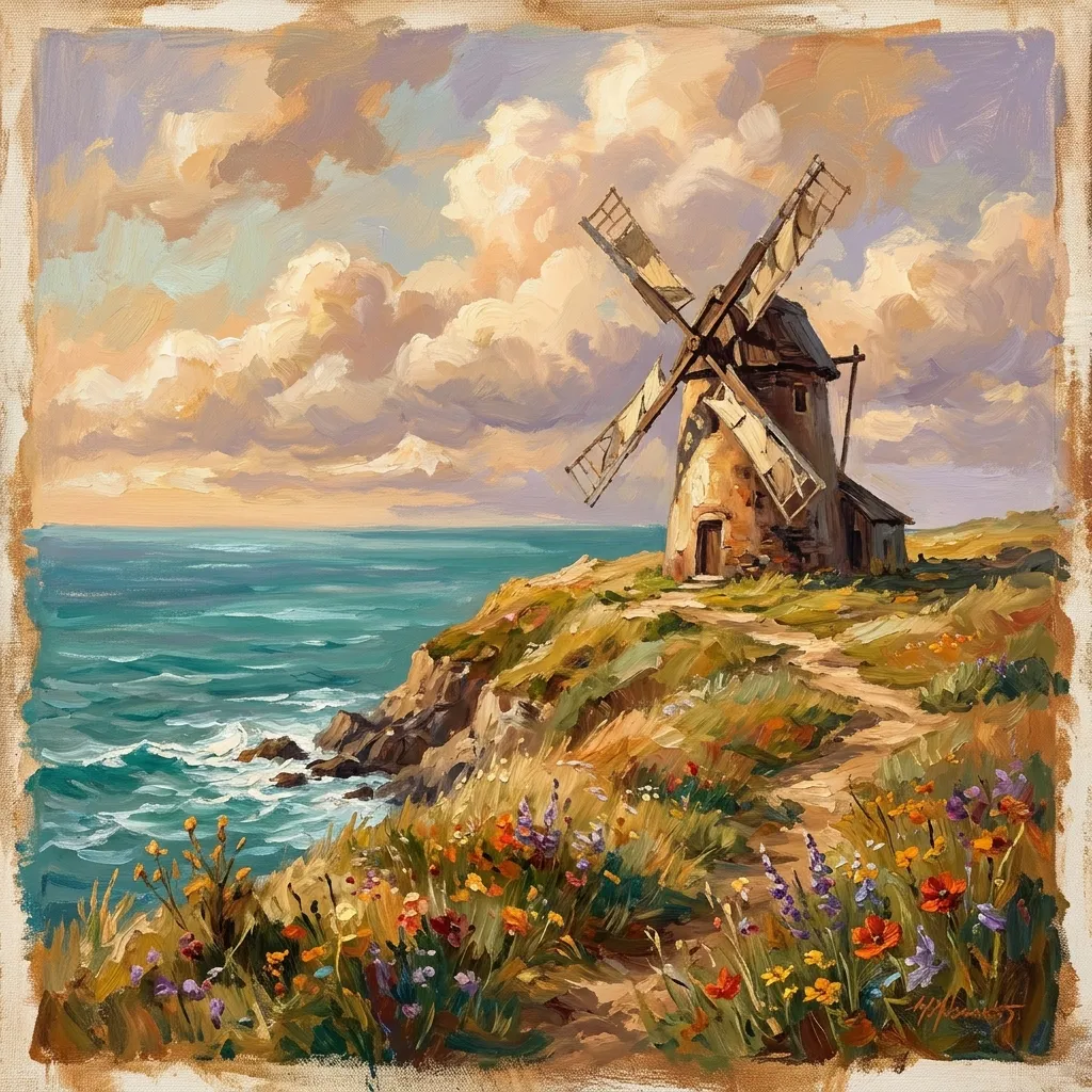 A windmill above the coast