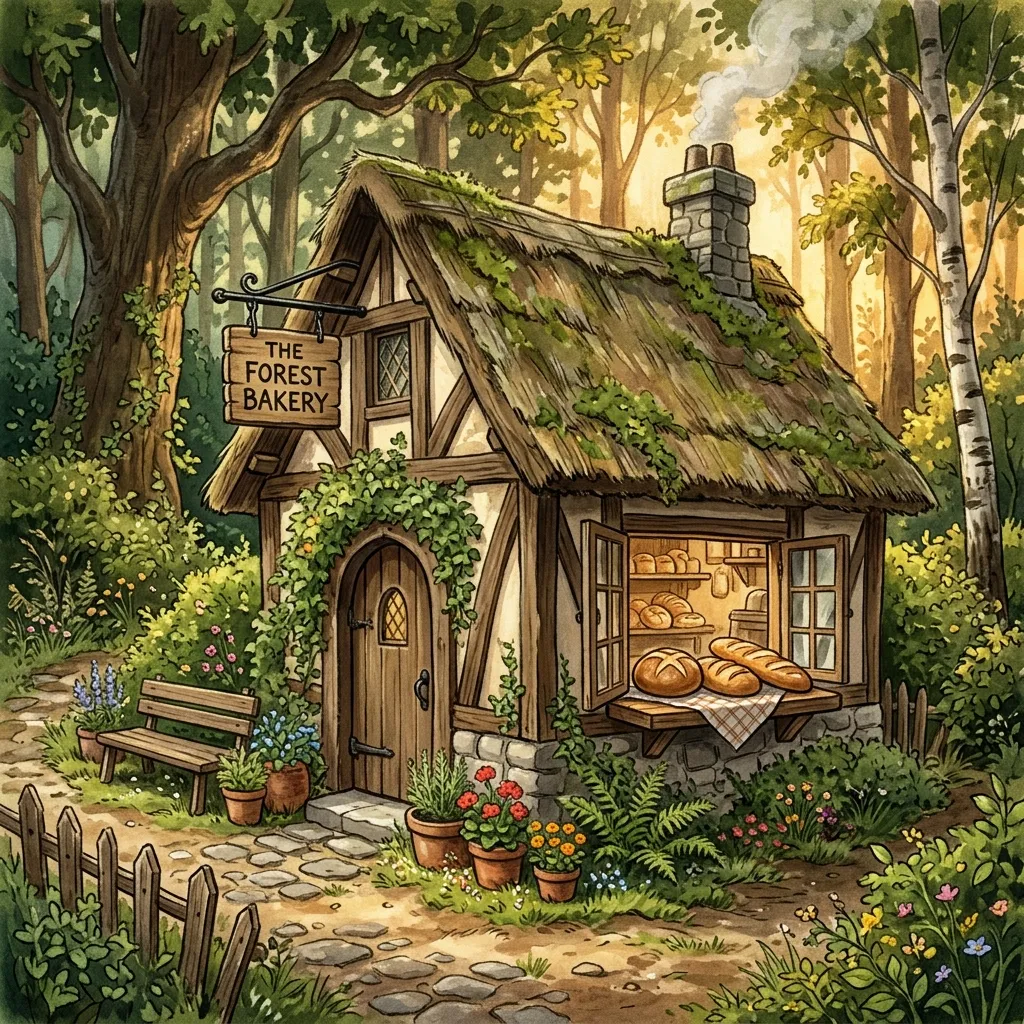 A bakery at the edge of a forest