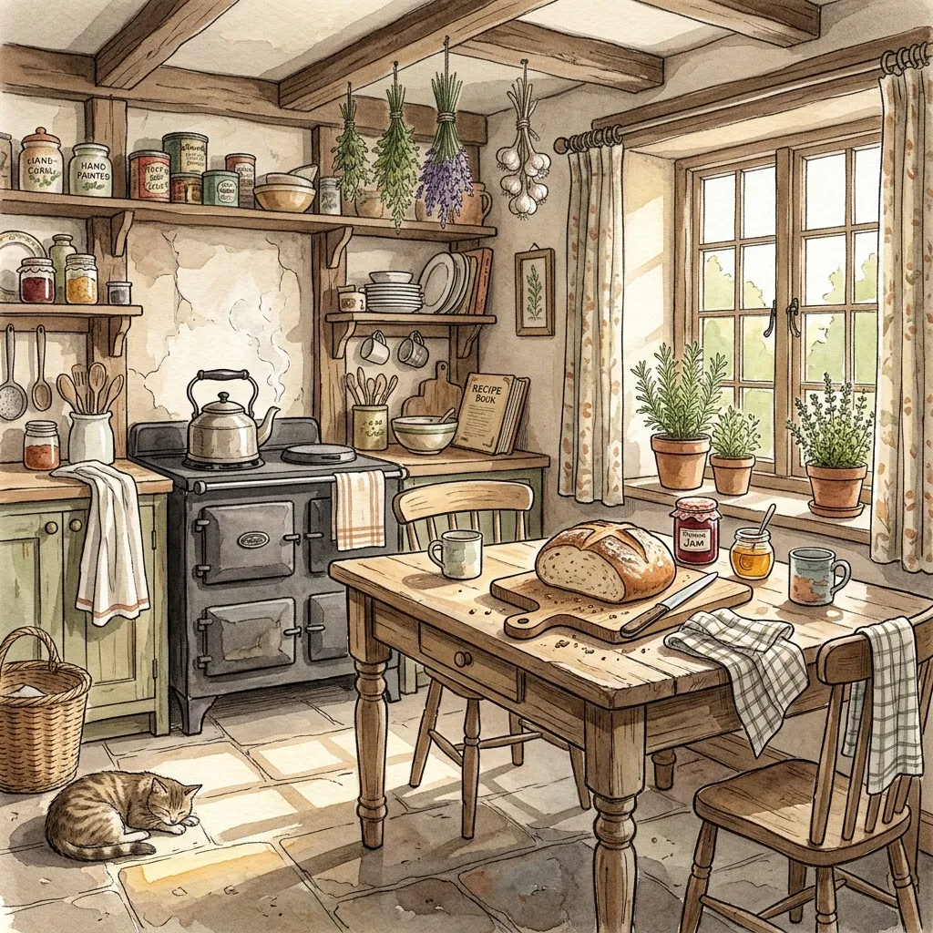Morning light in a country kitchen