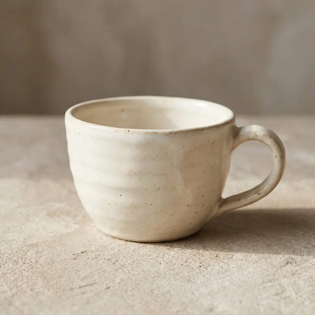 A handmade ceramic cup