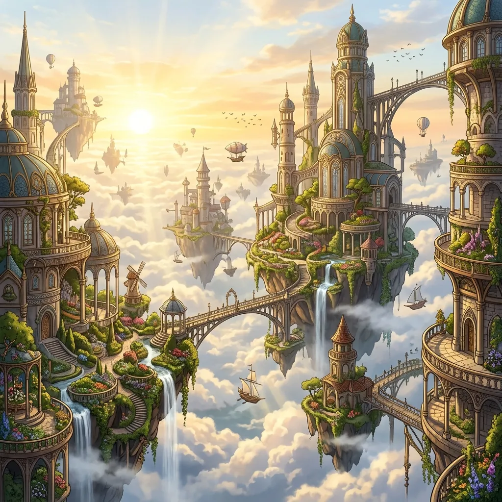 A city above the clouds